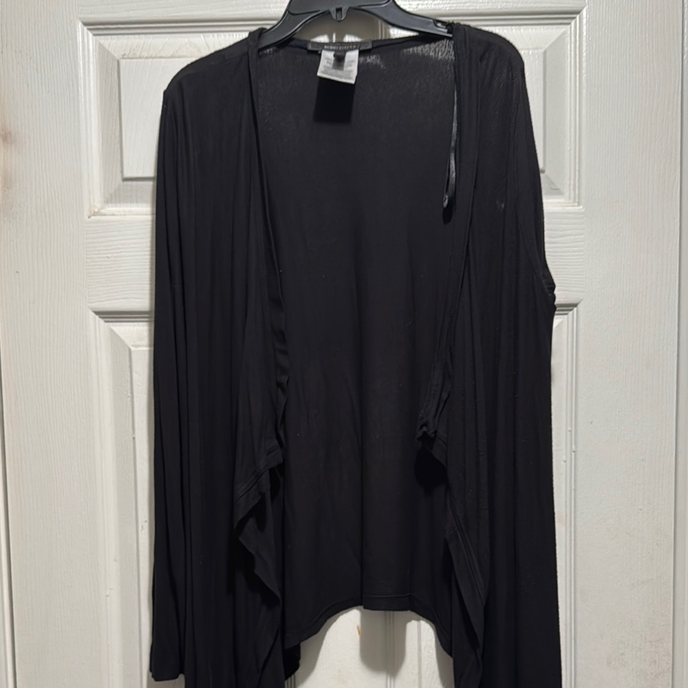 BCBGMAXAZRIA Black Open Front Cardigan